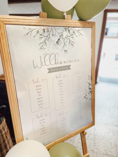 Vintagehochzeit Tischplan