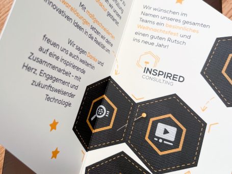 Hochwertige Weihnachtskarte von Hey Stephie Designstudio