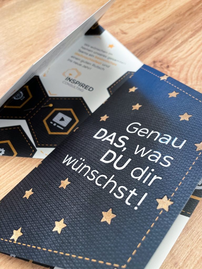 Weihnachtskarte Hexagon-Format