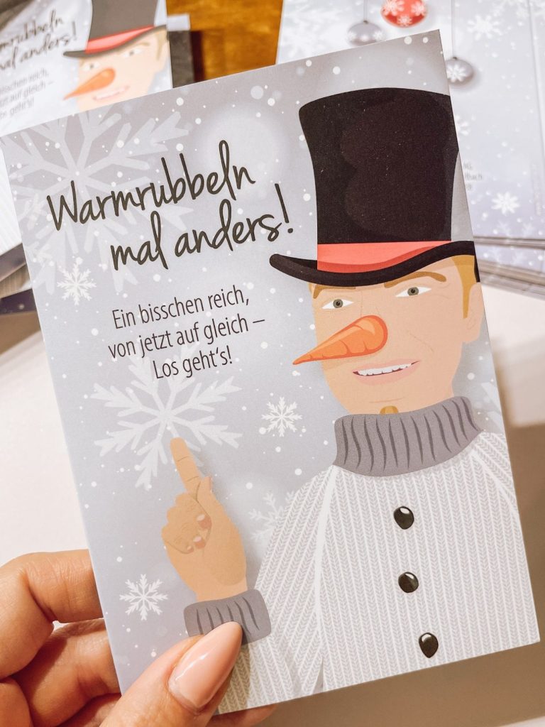 Unternehmens Weihnachtskarte mit Gewinn Rubbelfeld
